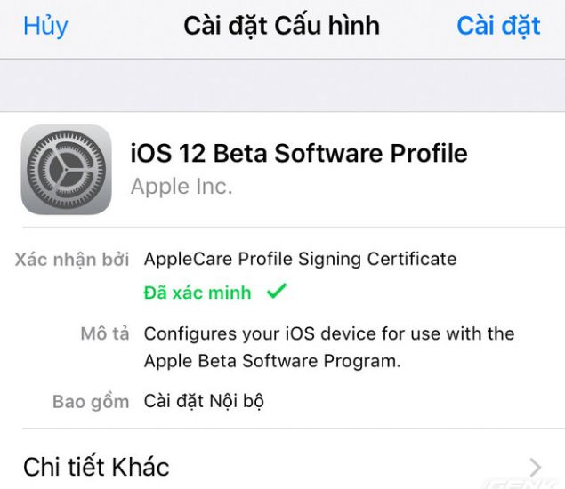 Hướng dẫn tải về và cài đặt bản dùng thử iOS 12
